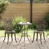 Image de Set De Bistro De Jardin 3 Pièces En Aluminium Couleur Bronze