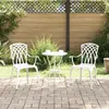 Image de vidaXL Chaises De Jardin Vidaxl 2 Pcs Aluminium Moulé Blanc