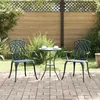 Image de vidaXL Chaises De Jardin Vidaxl 2 Pcs Vert En Aluminium Moulé