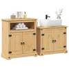 Image de vidaXL Ensemble de meubles salle de bain 2 pcs Corona bois pin massif