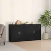 Image de Vidaxl Sideboards 2 Pcs Noir ChÃªne 79x38x80 Cm Bois D'ingÃ©nierie