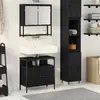 Image de vidaXL ensemble de meubles de salle de bain 2 piÃ¨ces en bois d'ingÃ©nierie chÃªne noir