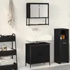 Image de vidaXL Ensemble de meubles de salle de bain 2 piÃ¨ces en chÃªne noir en bois d'ingÃ©nierie