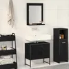 Image de vidaXL Ensemble de meubles de salle de bain 2 piÃ¨ces en bois d'ingÃ©nierie chÃªne noir