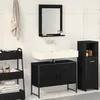 Image de vidaXL Ensemble de meubles de salle de bain 2 piÃ¨ces en bois d'ingÃ©nierie noir