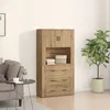 Image de Vidaxl Buffet Haut Set De 2 ChÃªne Artisanal Bois D'ingÃ©nierie