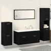 Image de vidaXL Vidaxl Ensemble De Meubles De Salle De Bain 4 Pièces Chêne Noir Bois Technique