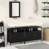 Image de vidaXL Ensemble de meubles de salle de bain 3 piÃ¨ces en bois noir chÃªne