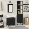 Image de vidaXL Ensemble de meubles de salle de bain 3 piÃ¨ces en bois d'ingÃ©nierie chÃªne noir