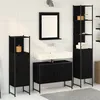 Image de vidaXL 4 piÃ¨ces de meubles de salle de bain en chÃªne noir et bois reconstituÃ©