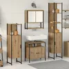 Image de vidaXL Vidaxl Ensemble De Meubles De Salle De Bain 4 Pièces En Chêne Artisan En Bois D'ingénierie