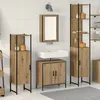 Image de Vidaxl Ensemble De Meubles De Salle De Bain 4 PiÃ¨ces En Bois D'artisanat Couleur ChÃªne
