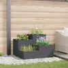 Image de vidaXL Jardinière Vidaxl 80x80x60 Cm En Acier Anthracite