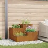 Image de JardiniÃ¨re Vidaxl 80x80x60 Cm En Acier RÃ©sistant Aux IntempÃ©ries