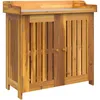 Image de vidaXL Vidaxl Armoire De Jardin Marron 78 X 36.5 X 78cm Bois D'acacia Massif