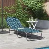 Image de vidaXL Vidaxl Fauteuil De Jardin Pliant Motif Floral Tissu Oxford 600d