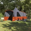 Image de Vidaxl Tente Tipi Avec Toit Gris Et Orange 720 X 465 X 295 Cm