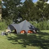 Image de vidaXL Vidaxl Tente Tipi Avec Toit Gris Et Orange 600 X 600 X 347 Cm