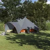 Image de vidaXL Vidaxl Tente Tipi Avec Toit Gris Et Orange 600 X 600 X 347 Cm