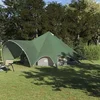 Image de vidaXL Vidaxl Tente Tipi Avec Toit Avec Évent Vert Et Gris 600 X 600 X 347 Cm