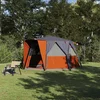 Image de Vidaxl Tente Cabane Avec Toit Gris Et Orange 425 X 396 X 222 Cm