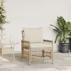 Image de Vidaxl Chaise De Jardin Avec Coussins Beige 60x70x78 Cm En Poly Rotin