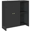 Image de vidaXL Vidaxl Armoire De Rangement Noir 100x36x102 Cm Rotin