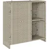 Image de vidaXL Vidaxl Armoire De Rangement Gris Clair 100 X 36 X 102 Cm Rotin