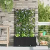 Image de vidaXL Jardin De Jardin Vidaxl Avec Treillis 2 Pcs Noir 80x40x143 Cm