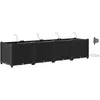 Image de vidaXL Jardinières Vidaxl Avec Système D'irrigation 4 Pcs Noir