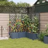 Image de vidaXL Jardinières Vidaxl Avec Système D'irrigation 5 Pcs Gris