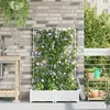 Image de vidaXL Jardinière Vidaxl Avec Treillis 2 Pcs Blanc 80x40x125,5 Cm