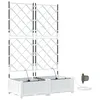 Image de vidaXL Jardinières Vidaxl Avec Système D'irrigation 2 Pcs Blanc