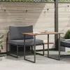 Image de Set De Salle Ã Manger De Jardin 2 PiÃ¨ces Avec SiÃ¨ge Simple Et Coussins Anthracite
