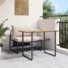 Image de Ensemble De Salle Ã Manger De Jardin 2 PiÃ¨ces Avec Fauteuil Et Coussins Taupe