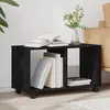 Image de Table d'appoint vidaXL avec roulettes ChÃªne noir 72x33x42,5 cm Bois d'ingÃ©nierie