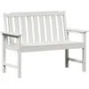 Image de vidaXL Vidaxl Banc De Jardin Blanc 120 Cm Hdpe