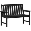 Image de vidaXL Vidaxl Banc De Jardin Noir 120 Cm Hdpe