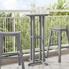 Image de vidaXL Vidaxl Table De Bar Gris Clair 55x55x107 Cm Hdpe