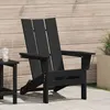 Image de vidaXL Vidaxl Chaise Adirondack Pliante Noire 74,5x80,5x90 Cm Hdpe