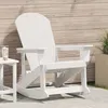 Image de vidaXL Vidaxl Chaise Berçante Adirondack Blanche 73,5x92x90 Cm Hdpe
