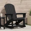 Image de Vidaxl Chaise BerÃ§ante Adirondack Noire 73,5x92x90 Cm Hdpe