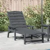 Image de Vidaxl Chaise Longue Gris Clair 53x162x98.5 Cm Hdpe