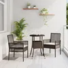 Image de vidaXL Vidaxl Ensemble De Salle À Manger De Jardin 3 Pièces Marron Poly Rattan