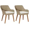 Image de vidaXL Vidaxl Chaises De Jardin Avec Coussins 2 Pcs Beige Poly Rattan