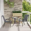 Image de vidaXL Ensemble Bistro de Jardin 3 PiÃ¨ces Anthracite TextilÃ¨ne et Acier