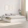Image de vidaXL Cadre de Lit Blanc Bois King Cadre de Lit avec Rangement