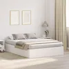Image de Cadre de Lit vidaXL Blanc MDF Double Standard Lit de Rangement