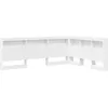 Image de vidaXL TÃªte de lit de rangement Blanc 160 cm Bois d'ingÃ©nierie