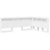 Image de vidaXL TÃªte de lit de rangement Blanc 120 cm Bois d'ingÃ©nierie